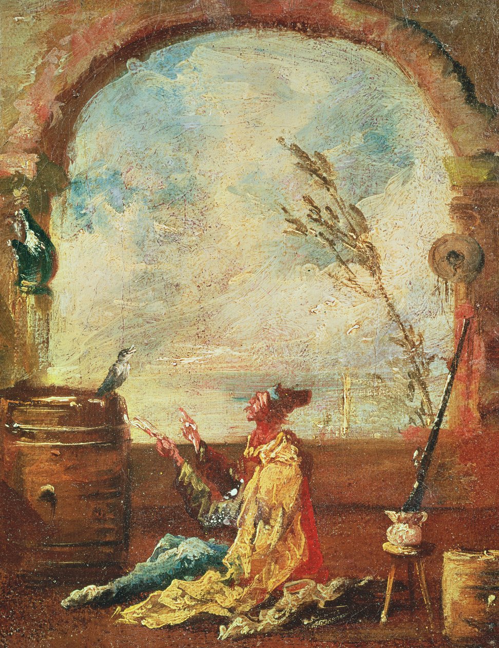 Básník a pták od Francesco Guardi