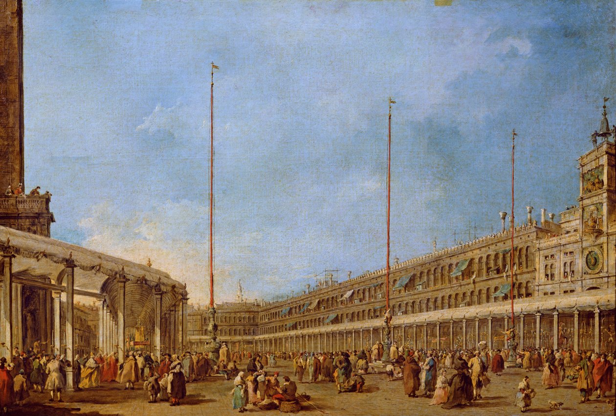 Průvod Corpus Domini náměstím sv. Marka, c.1766-70 od Francesco Guardi
