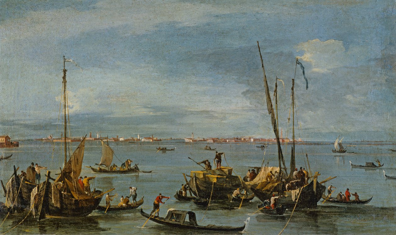 Pohled na Murano z Fondamente Nuove, Benátky od Francesco Guardi