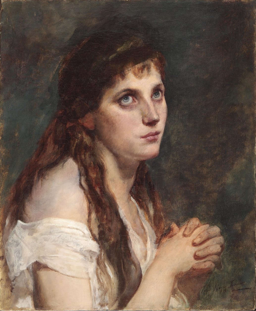Dívka se založenýma rukama od Francesco Hayez