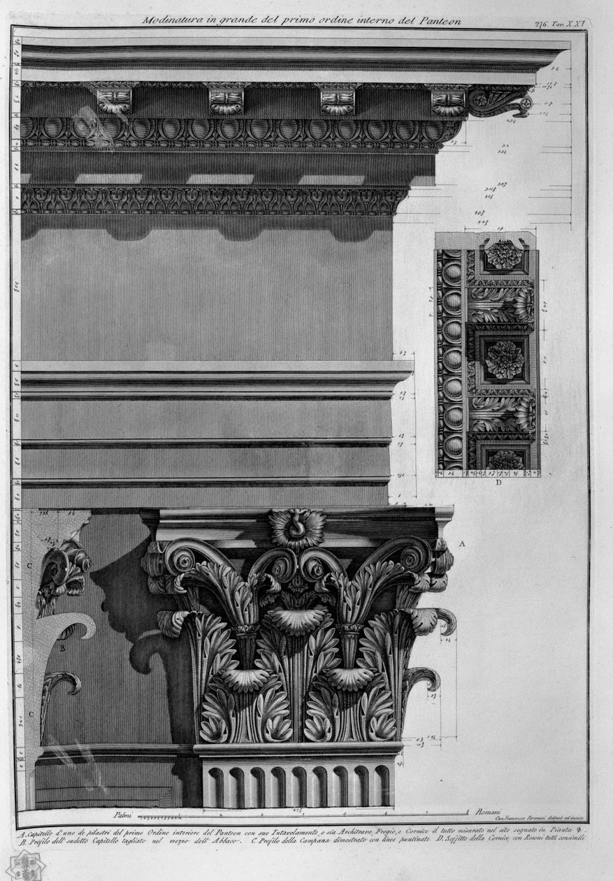 Pantheon, tav. XXI od Francesco Piranesi