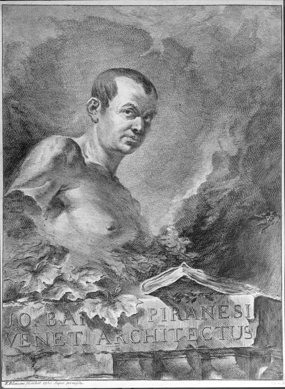 Portrét Giovanniho Battisty Piranesiho (1720-78) 1750 od Francesco Polanzani