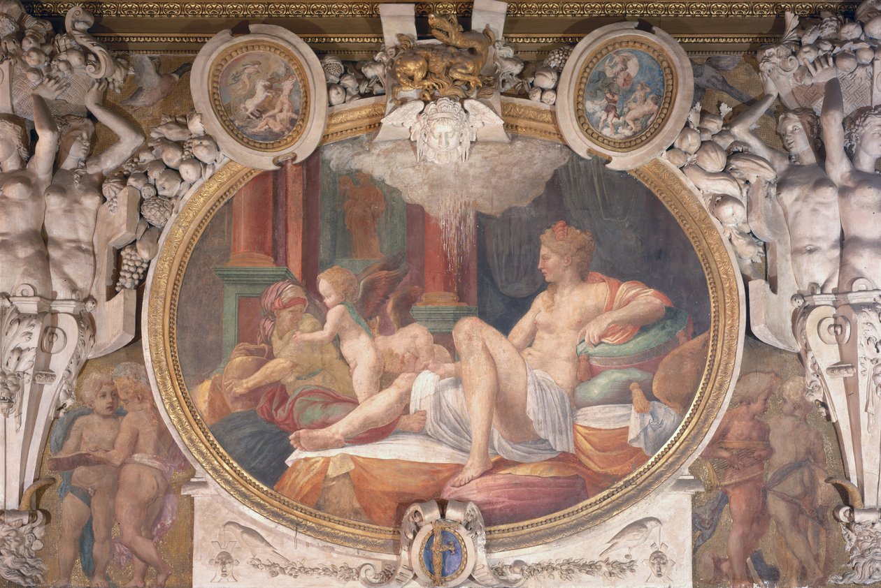 Danae přijímající sprchu zlata, z galerie Francois I, 1535-40 od Francesco Primaticcio