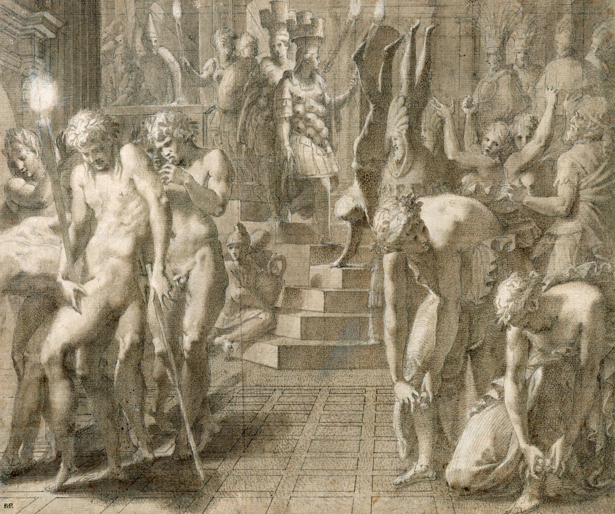 Maškaráda v Persepolis od Francesco Primaticcio
