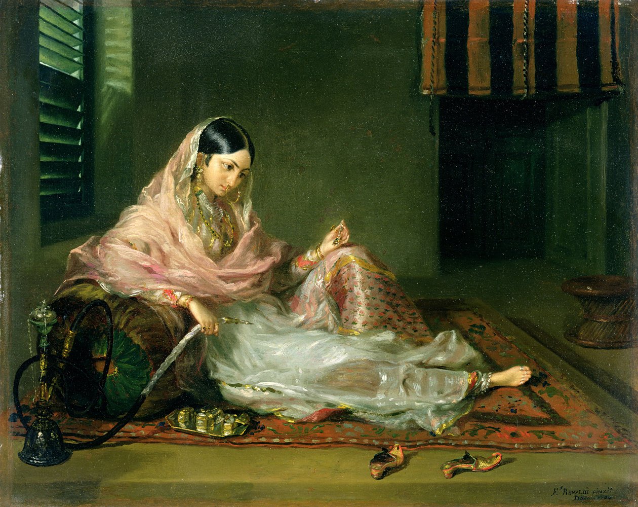 Muslimská dáma ležící, 1789 od Francesco Renaldi