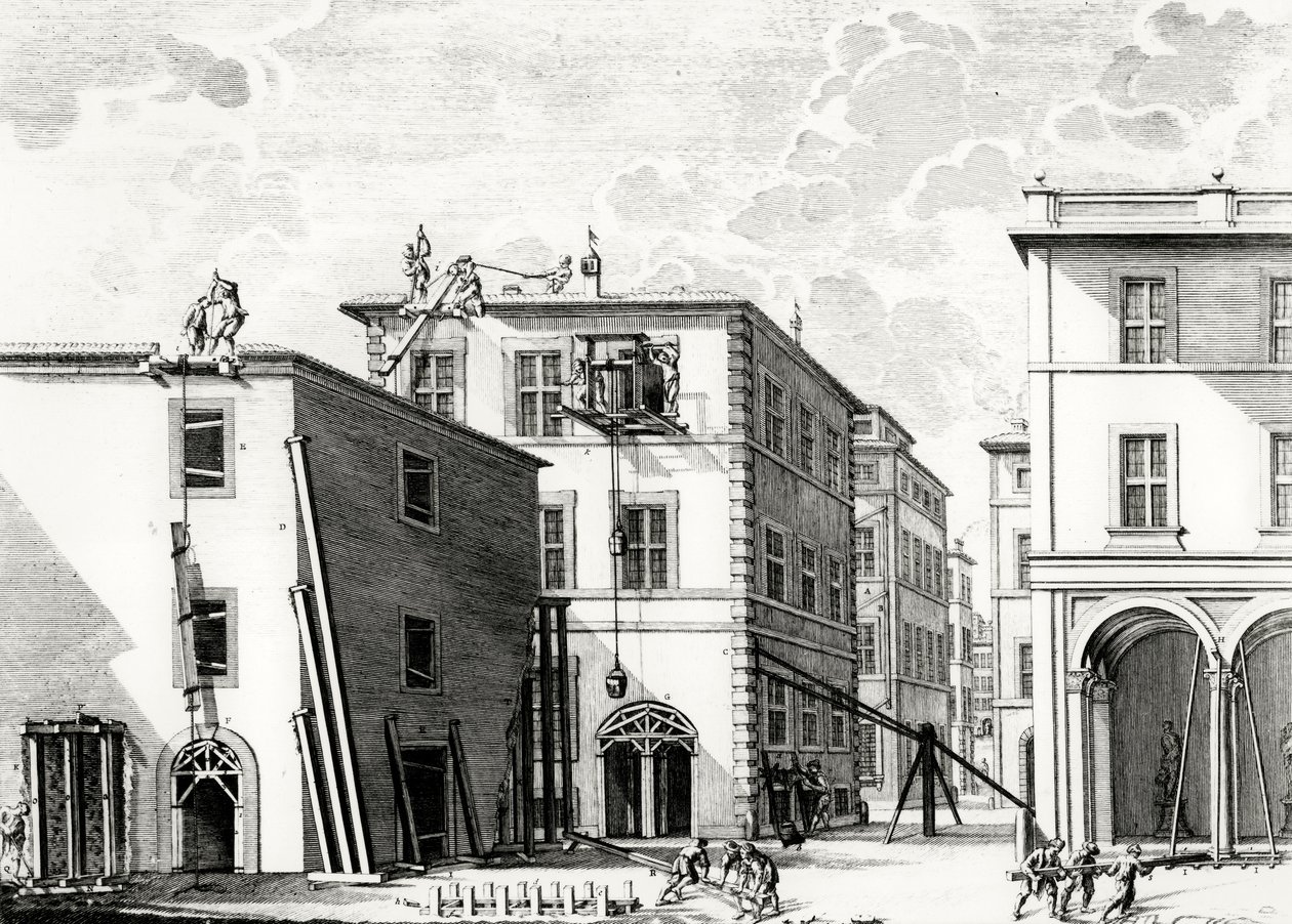 Stavební práce, ryl M. Schedl od Francesco Rostagni