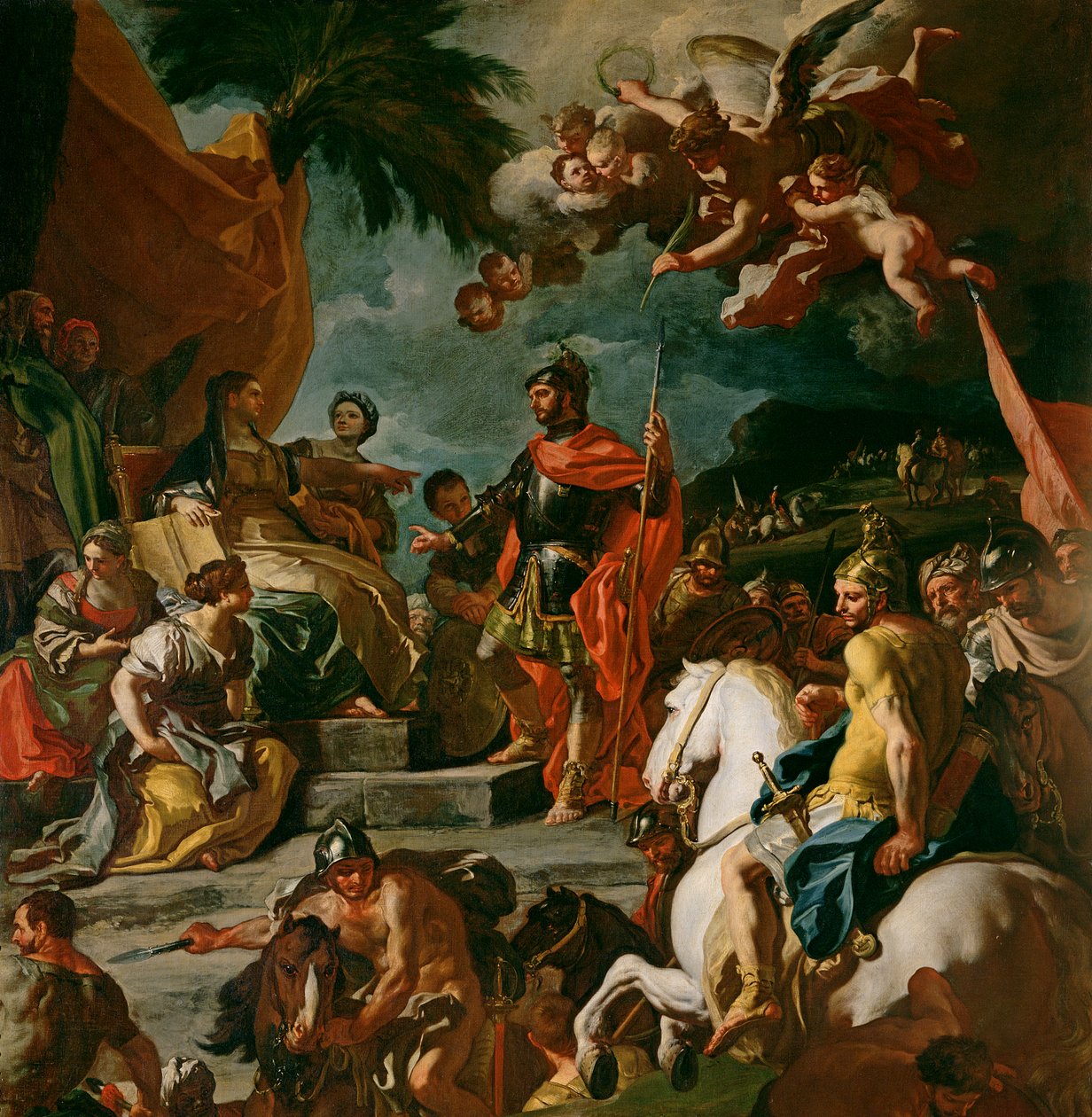 Barak a Deborah (detail 67670) od Francesco Solimena