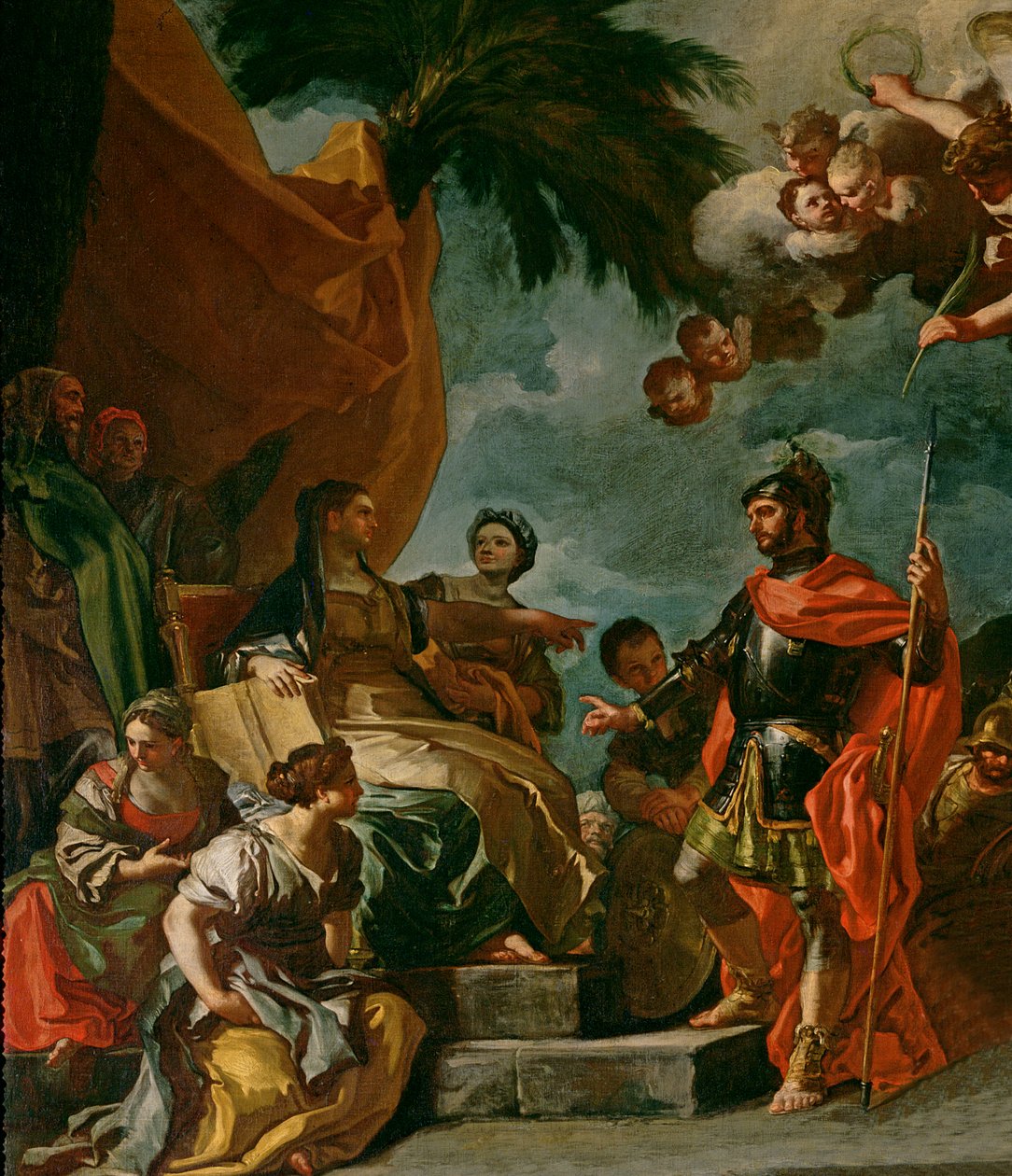 Barak a Deborah (detail 67670) od Francesco Solimena