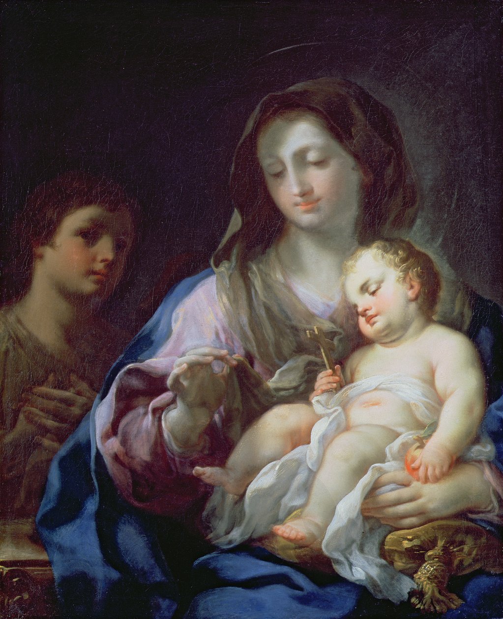 Madona s dítětem a svatým Janem Křtitelem od Francesco Trevisani