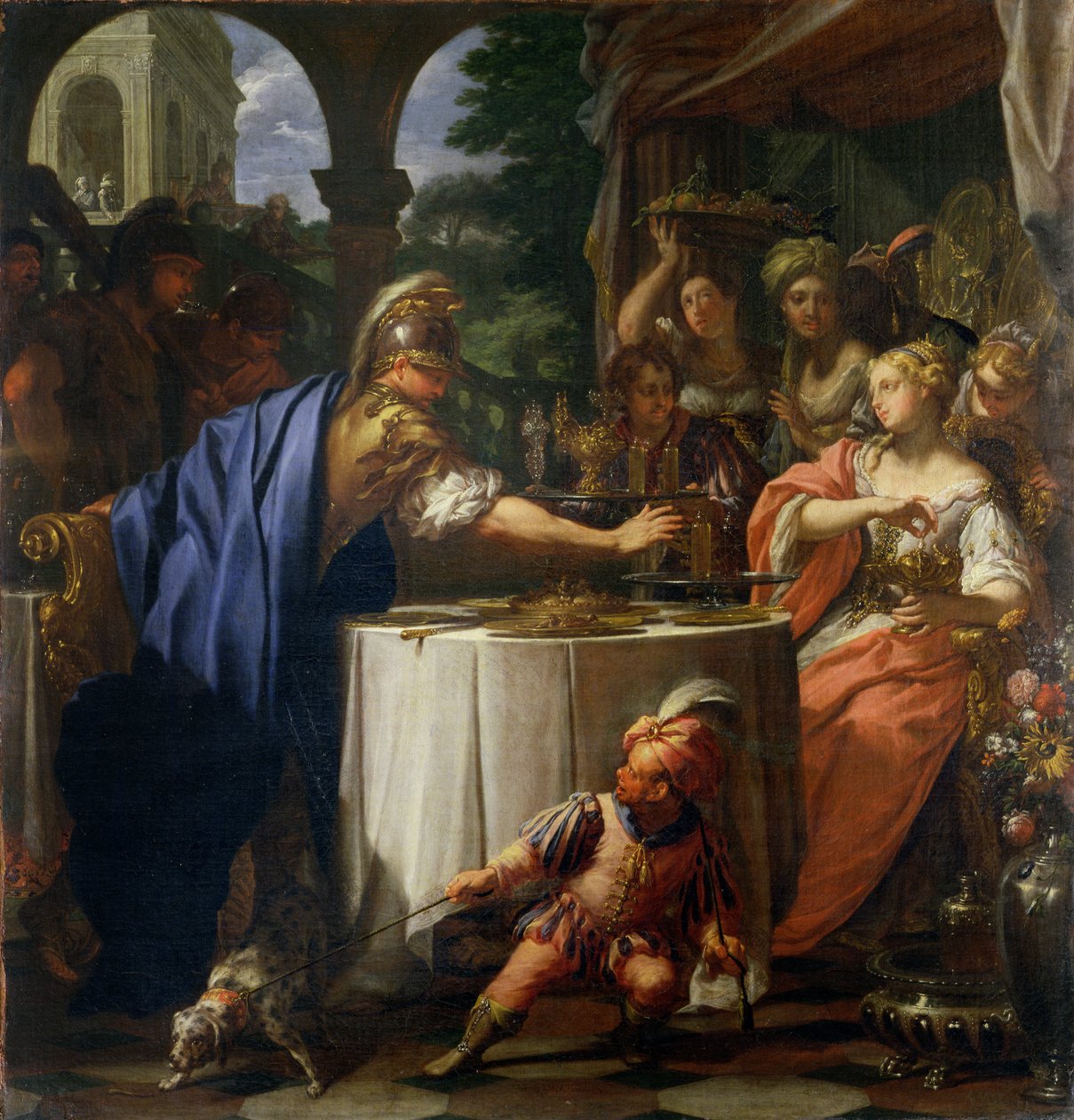 Banket Marka Anthonyho (83-30 př.nl) a Kleopatry (69-30 př.nl) 1717 od Francesco Trevisani