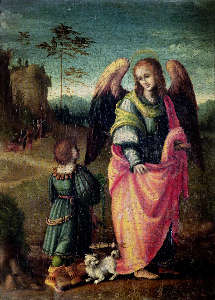 Tobias and the Angel (panel) od Francesco Ubertini Verdi Bachiacca