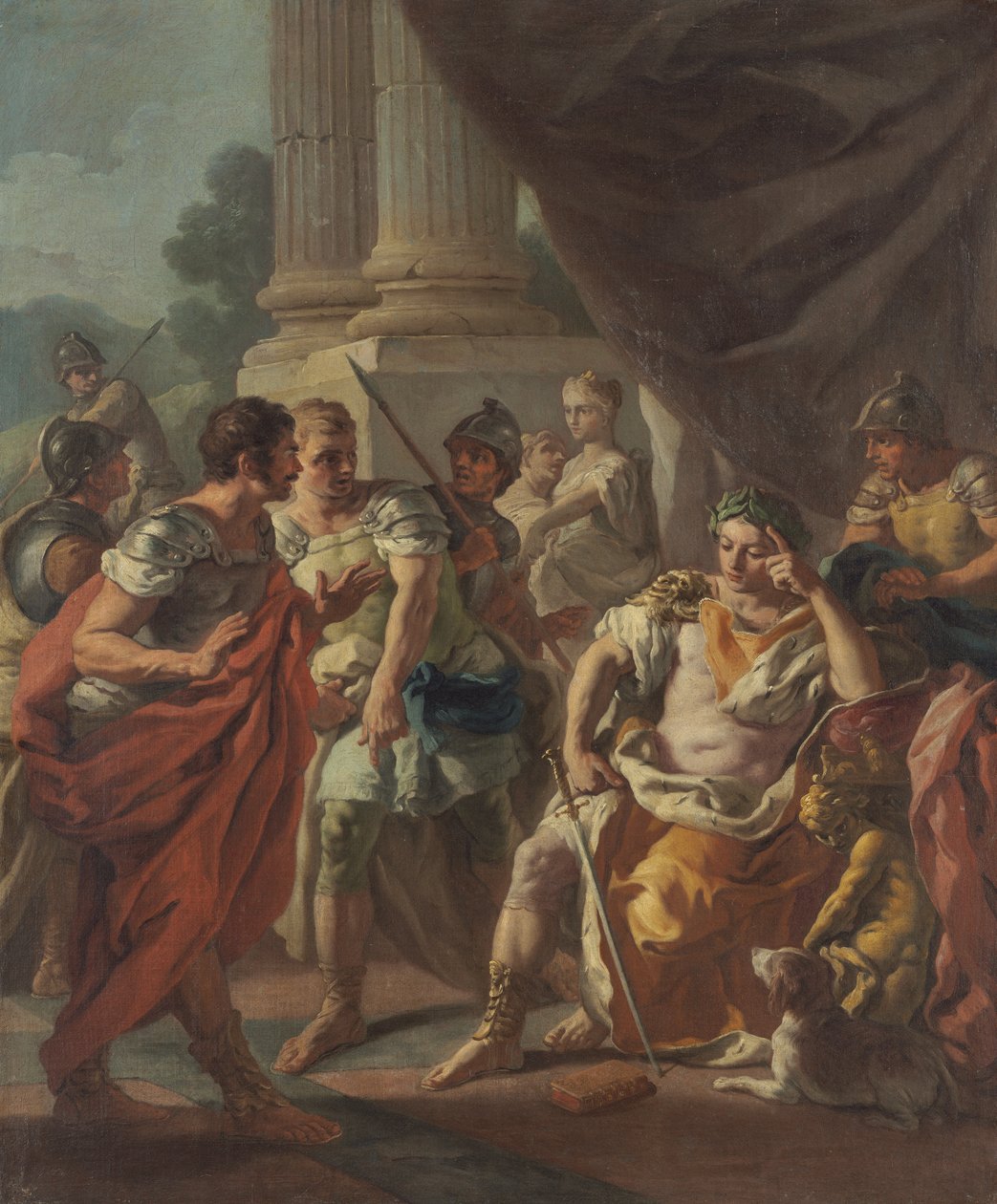 Alexander odsuzující falešnou chválu, 1760-9 od Francesco de Mura