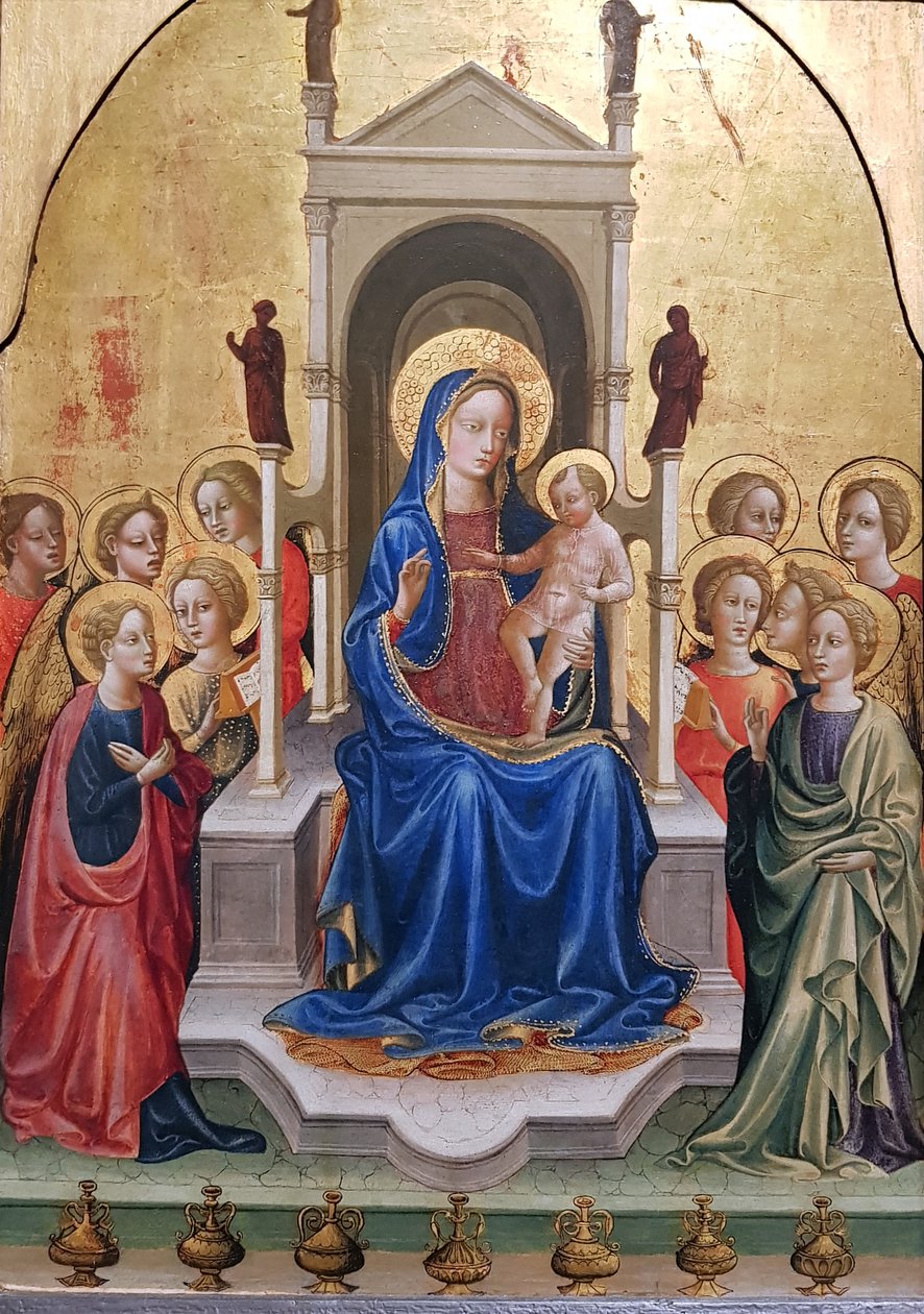 Panna a dítě na trůnu, obklopeni deseti anděly od Francesco di Antonio di Bartolomeo