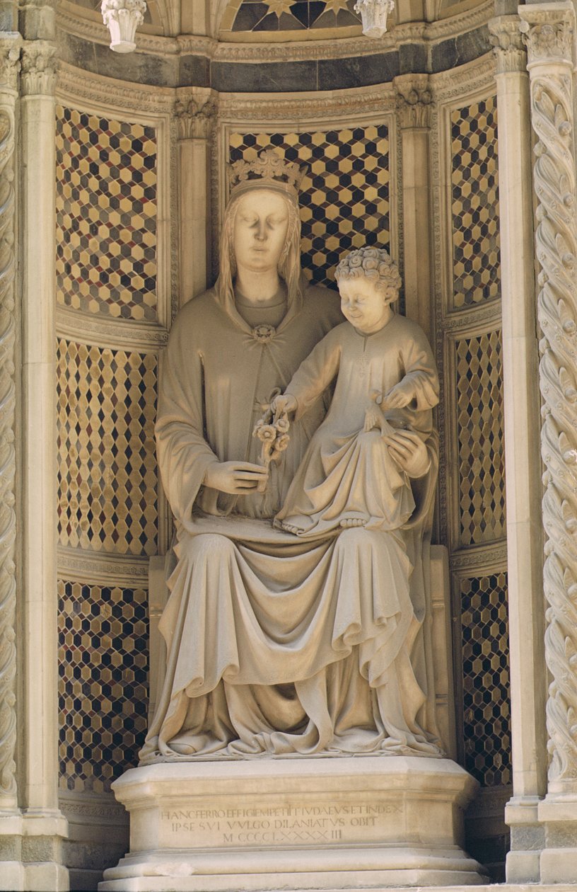 Madona z růže, 1493 (mramor) od Francesco di Simone da Fiesole Ferrucci