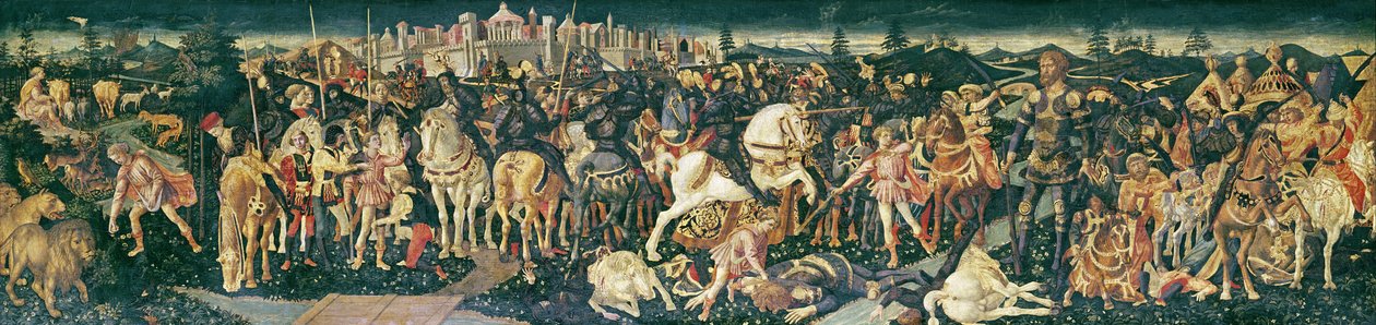 Triumf Davida a Saula, asi 1445-55 (tempera na dřevě) od Francesco di Stefano Pesellino