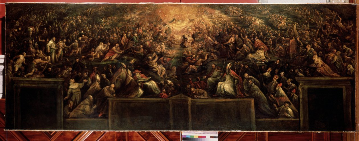 ""Le Paradis"" (La resurrection des Justes) (Vzkříšení spravedlivých (nebe)) Malba Francesca Bassana (Francesco da Ponte) (1549-1592) 1582-1585 Rozměr 127x351 cm Muzeum Ermitáže, Petrohrad (Svatý PETERS ) od Francesco Bassano