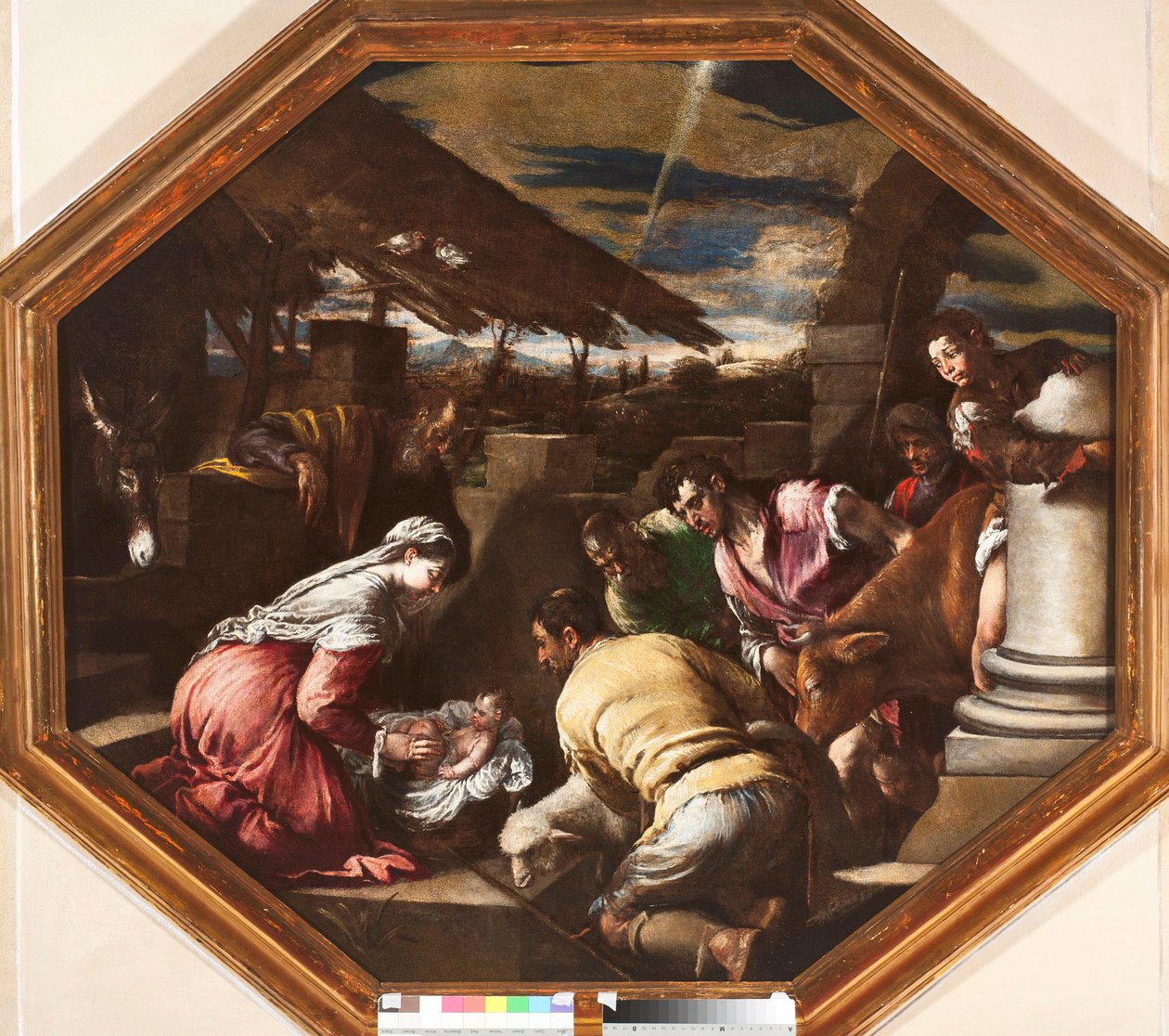 Klanění pastýřů Obraz Francesca da Ponte dit Francesco Bassano (1549-1592) Genes, Musei di Strada Nuova od Francesco Bassano
