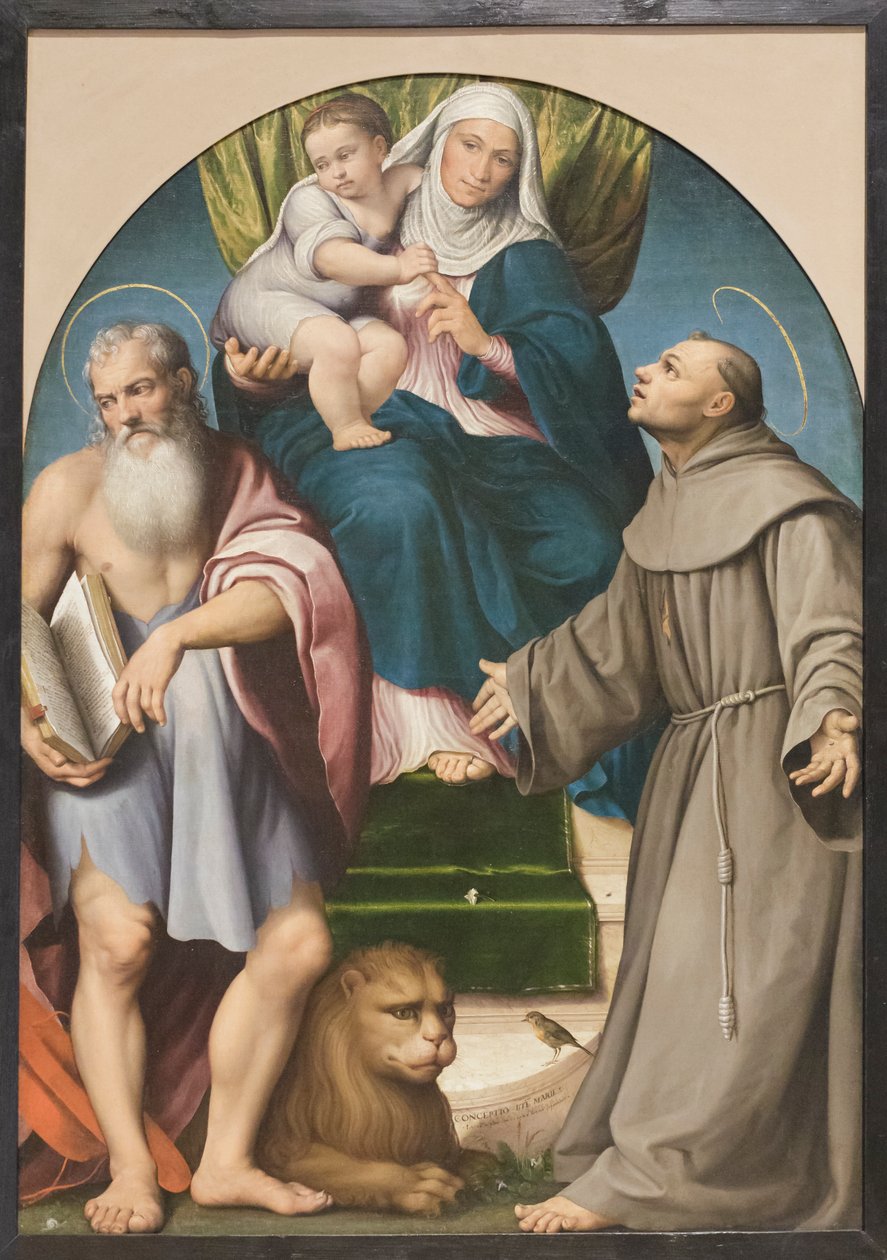 Oltářní obraz svaté Anny od Francesco (1549 92) Bassano