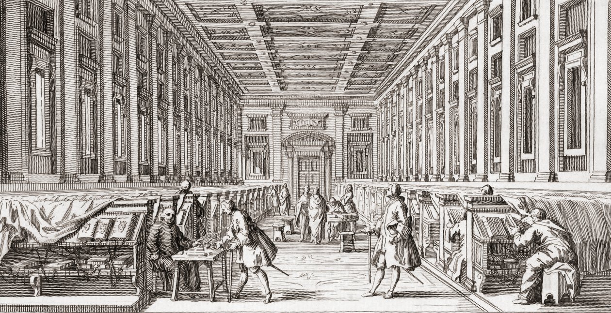Laurentian Library, konec 18. století. od Francesco (after) Bartolozzi
