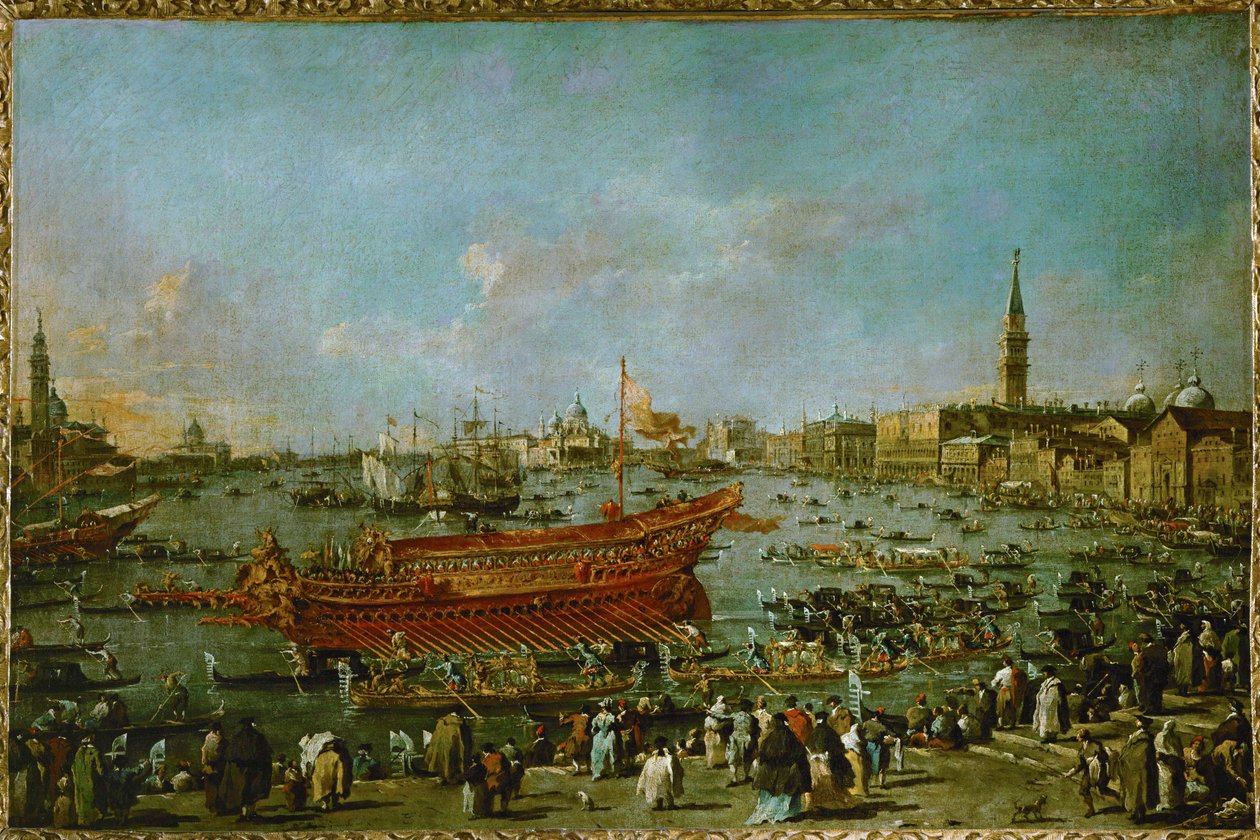 Odjezd z Buccintoro směrem na Lido ... od Francesco (circle of) Guardi