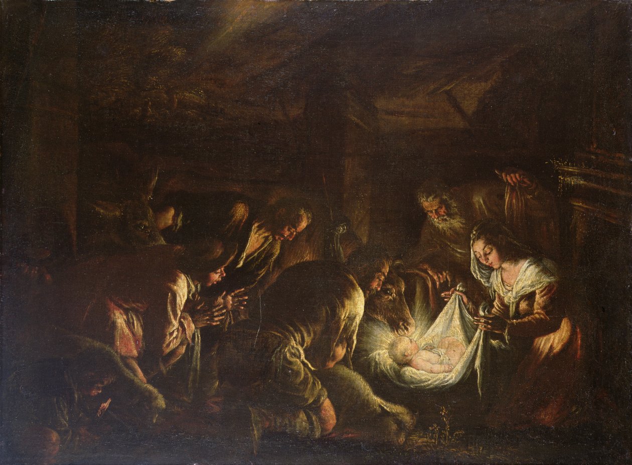 Klanění pastýřů, 1588-90 od Francesco Bassano