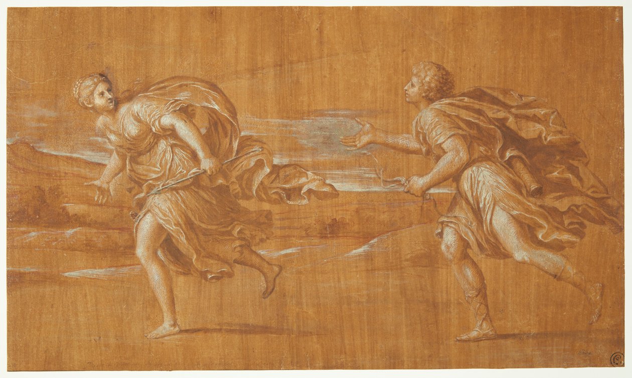 Apollon verfolgt Daphne od Francesco Albani