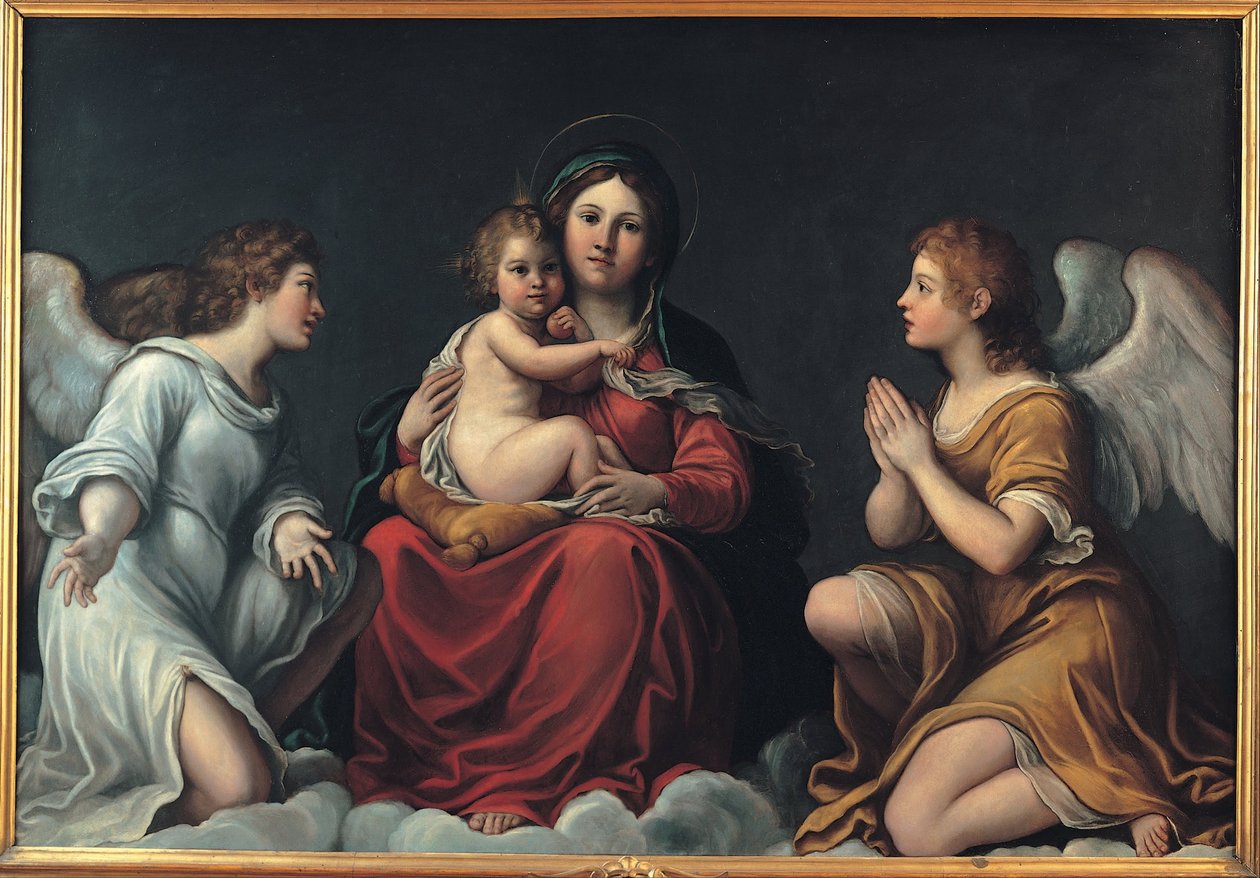 Madona s dítětem a anděly od Francesco Albani