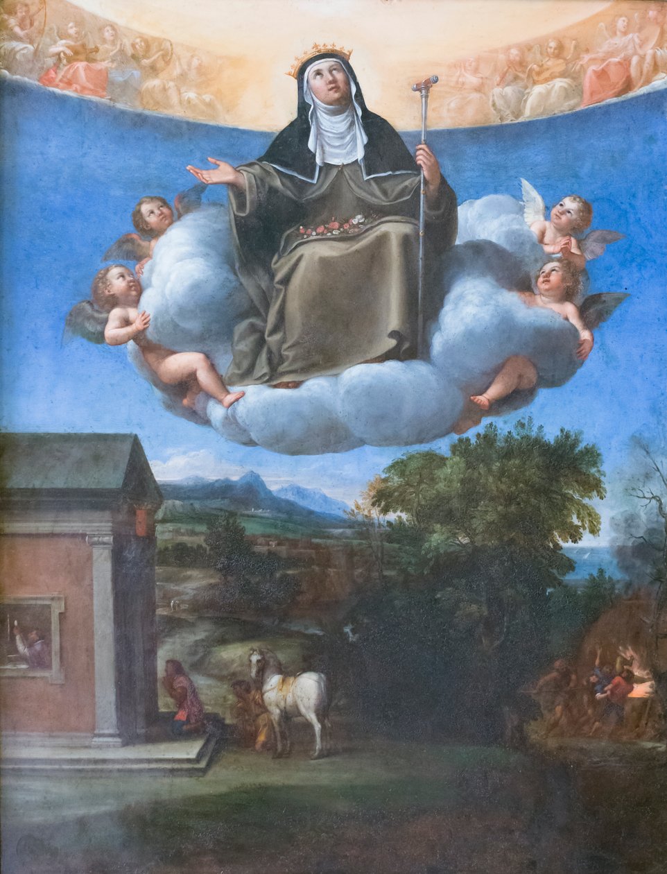 Svatá Alžběta ve slávě od Francesco Albani