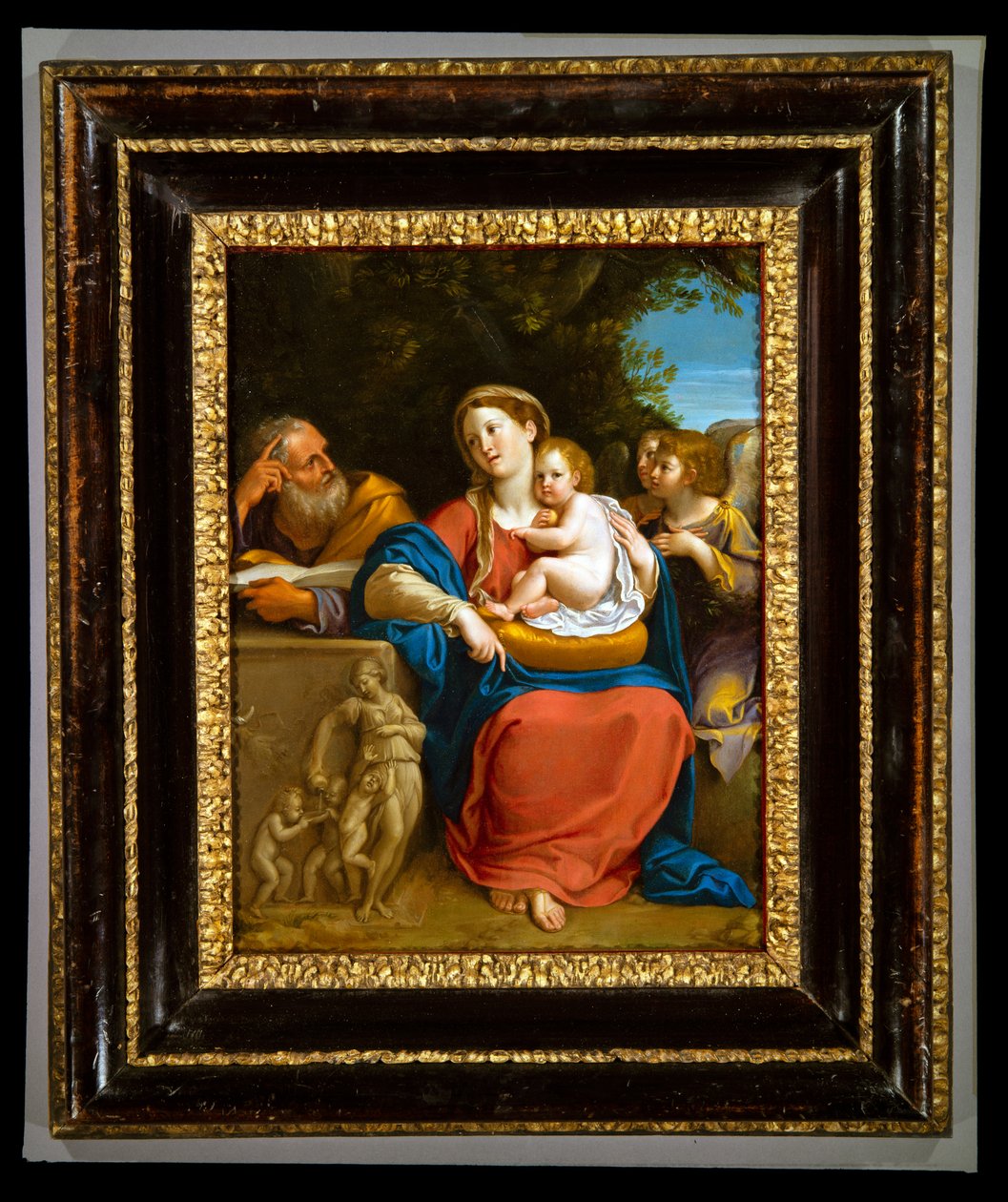Svatá rodina (olej na kovu) od Francesco Albani