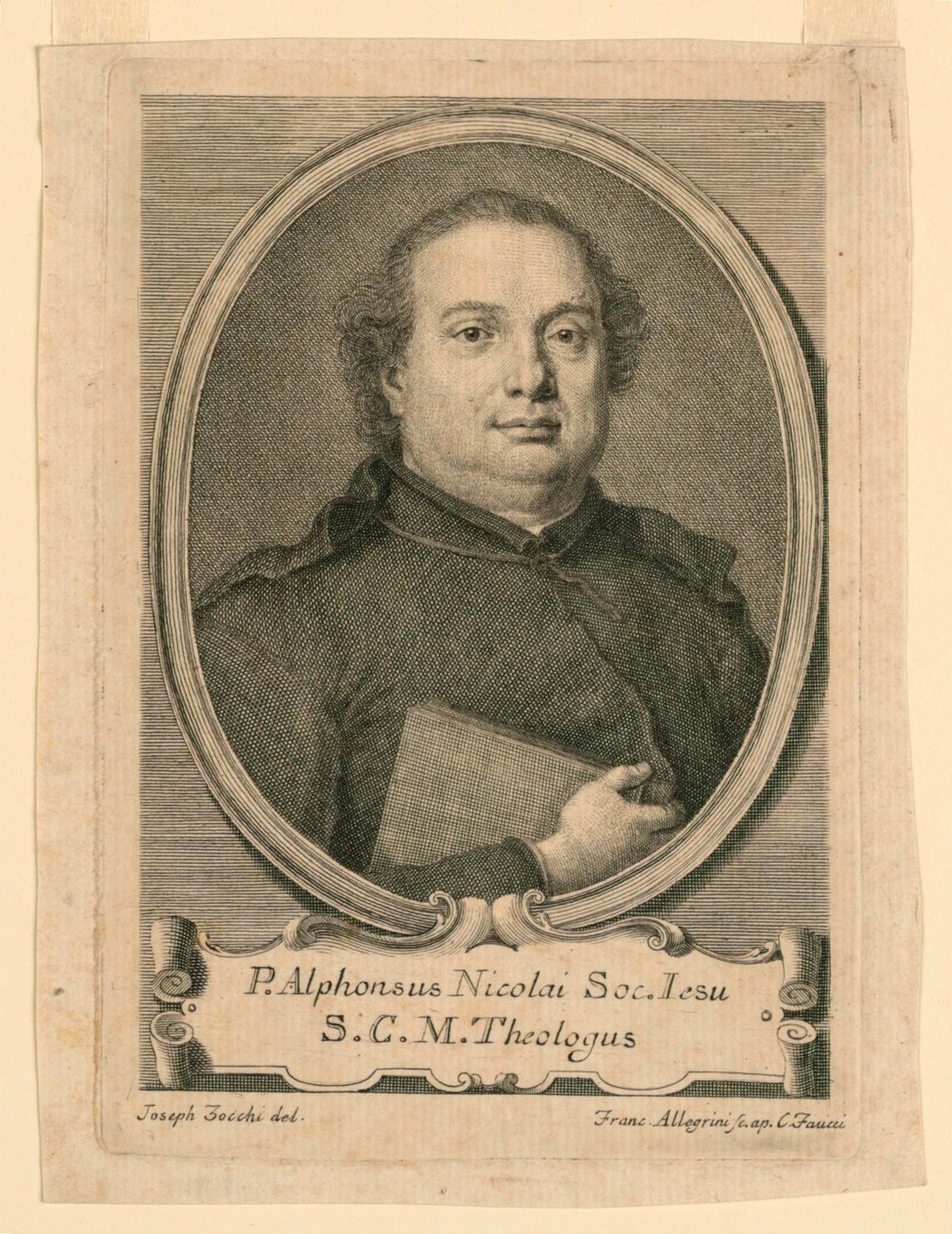 Portrét P. Alphonse Nikolaje z Tovaryšstva Ježíšova od Francesco Allegrini