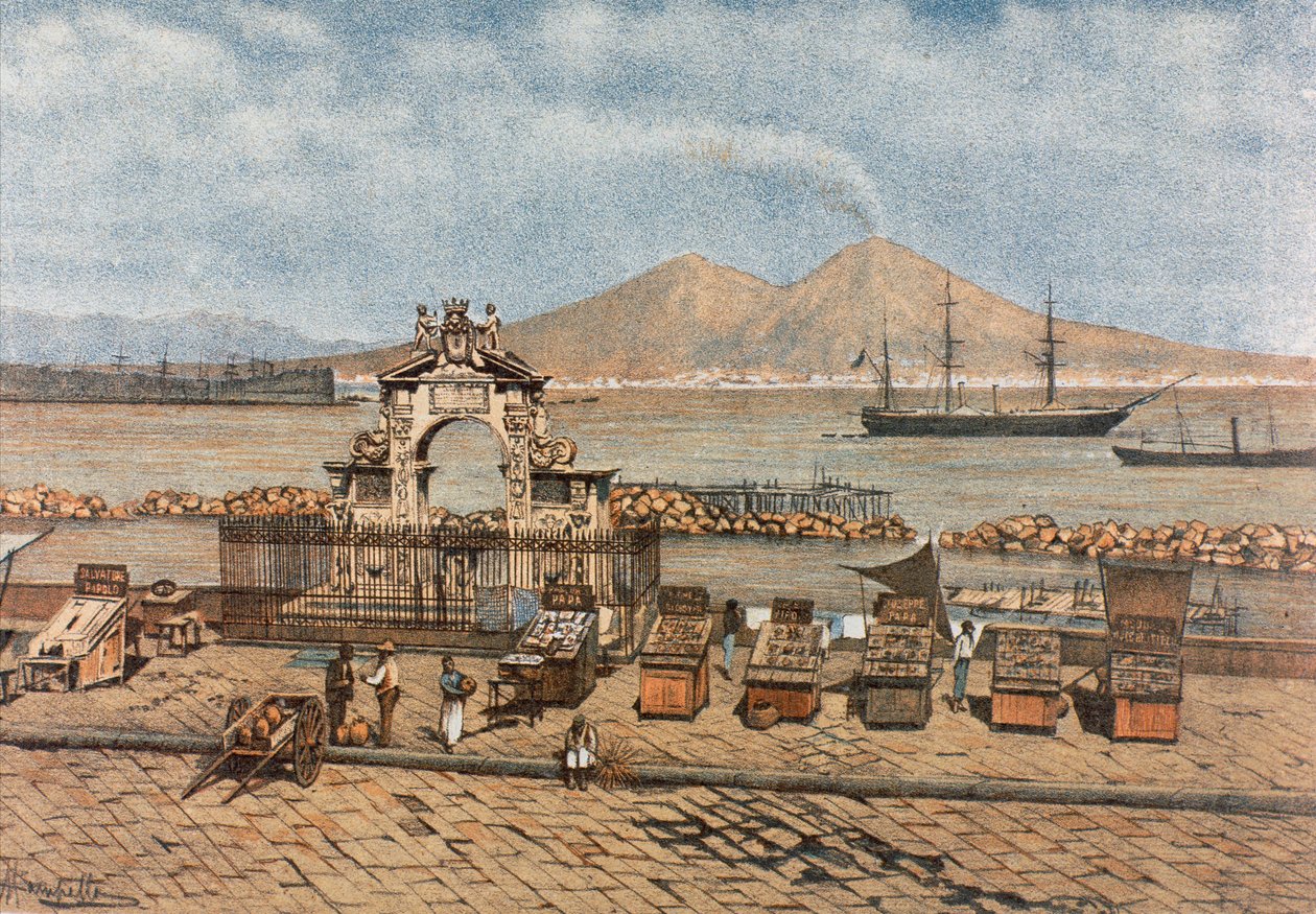 Pláž Santa Lucia v Neapoli od Francesco Aversano