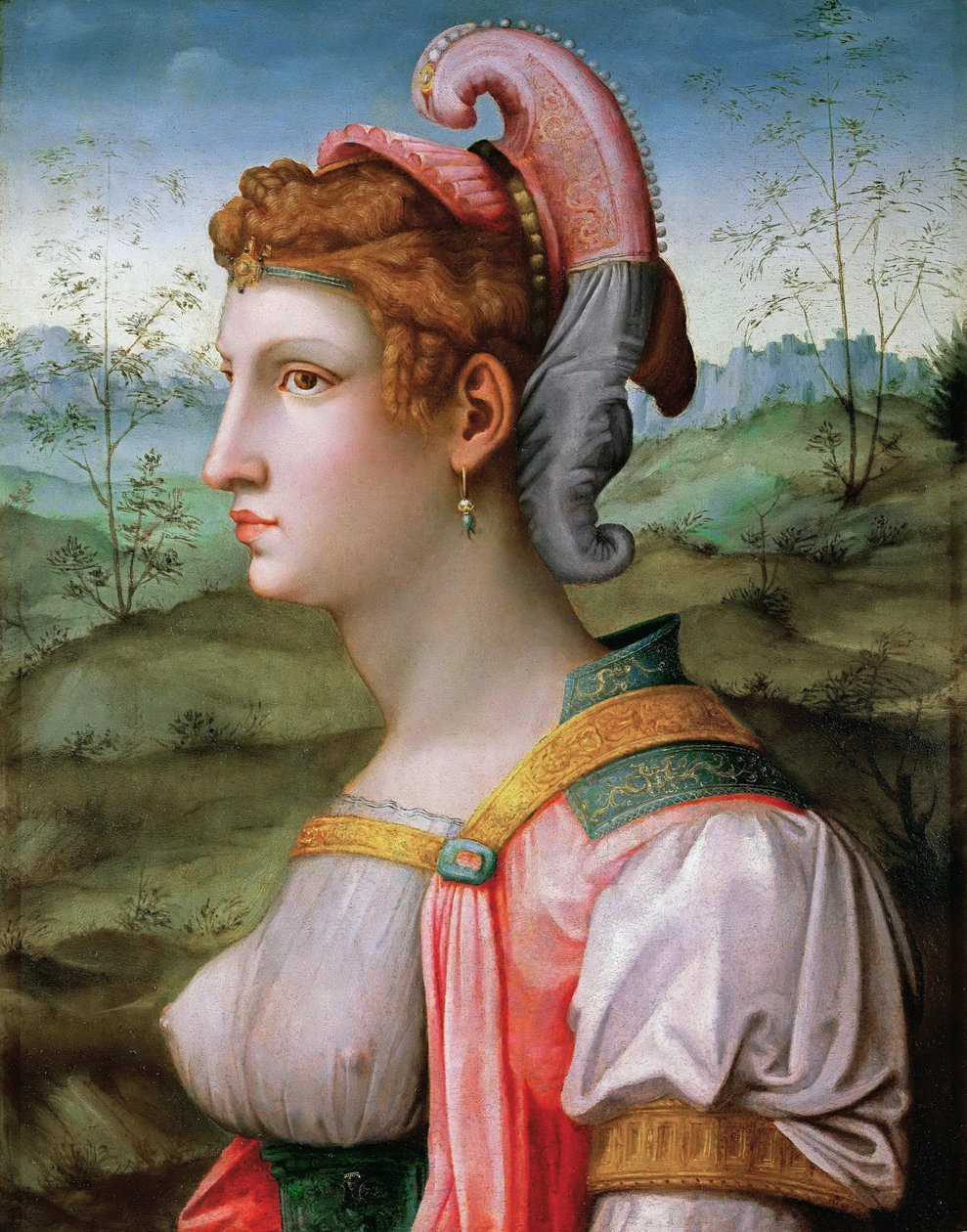 Italština:  Sibilla Sibyl od Francesco Bacchiacca