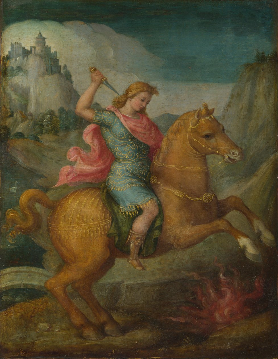 Marcus Curtius, kolem roku 1525 od Francesco Ubertini Bacchiacca