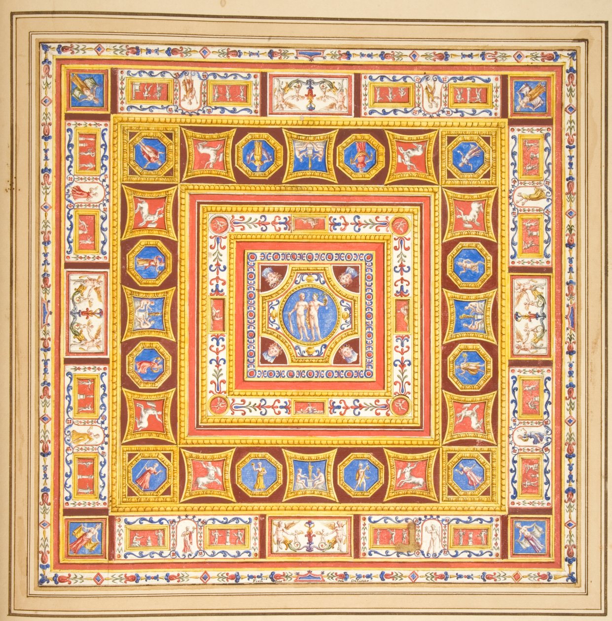 Holkham II. 23, folio z alba Ashby II (wc na papíře) od Francesco Bartoli