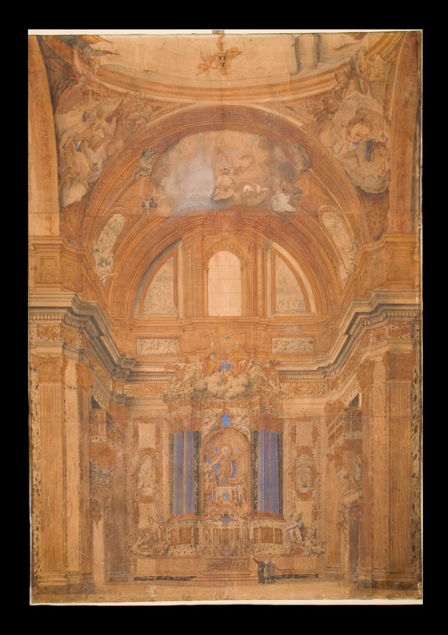 Pohled do interiéru Gesu, Řím, 1716 od Francesco Bartoli