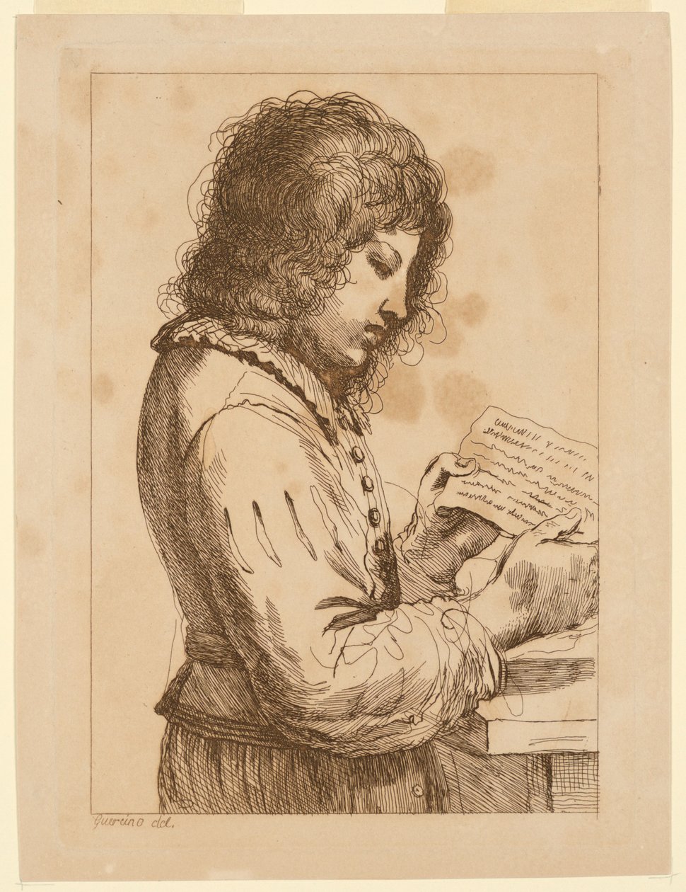 Čtení chlapce od Francesco Bartolozzi
