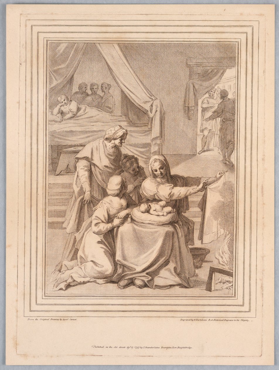 Narození Pyrrhuse od Francesco Bartolozzi