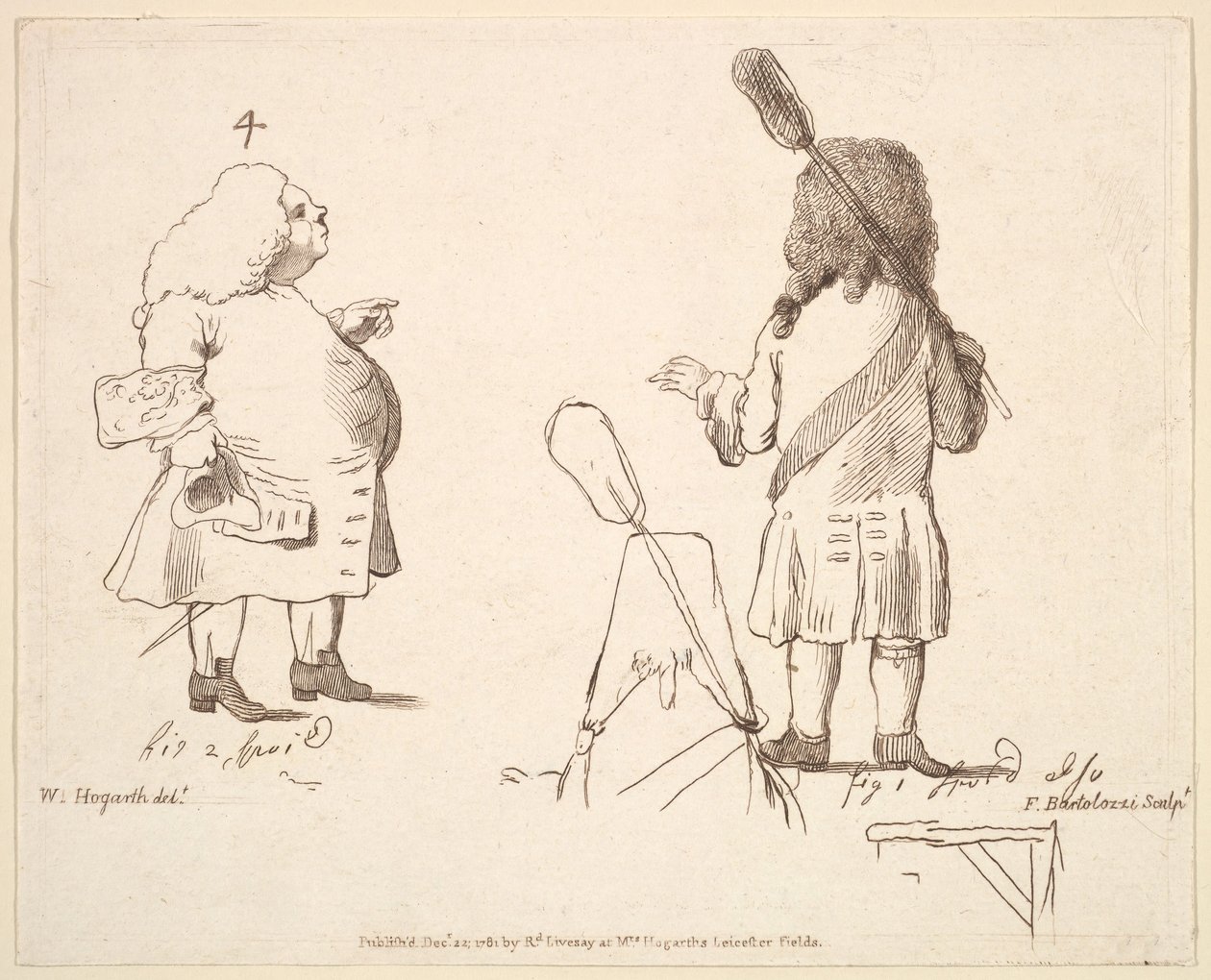 Karikatury lorda Melcomba a lorda Winchelsea, 22. prosince 1781. od Francesco Bartolozzi
