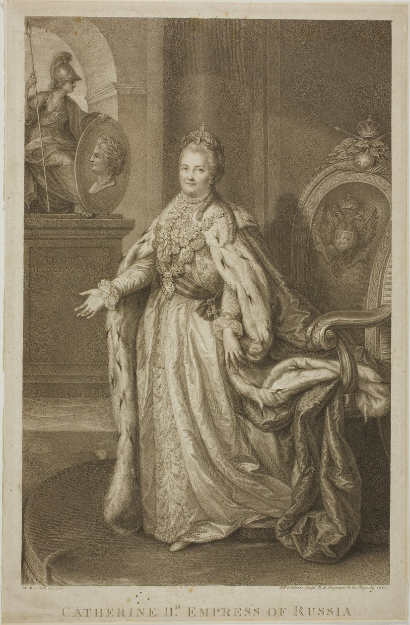 Kateřina II, císařovna Ruska od Francesco Bartolozzi