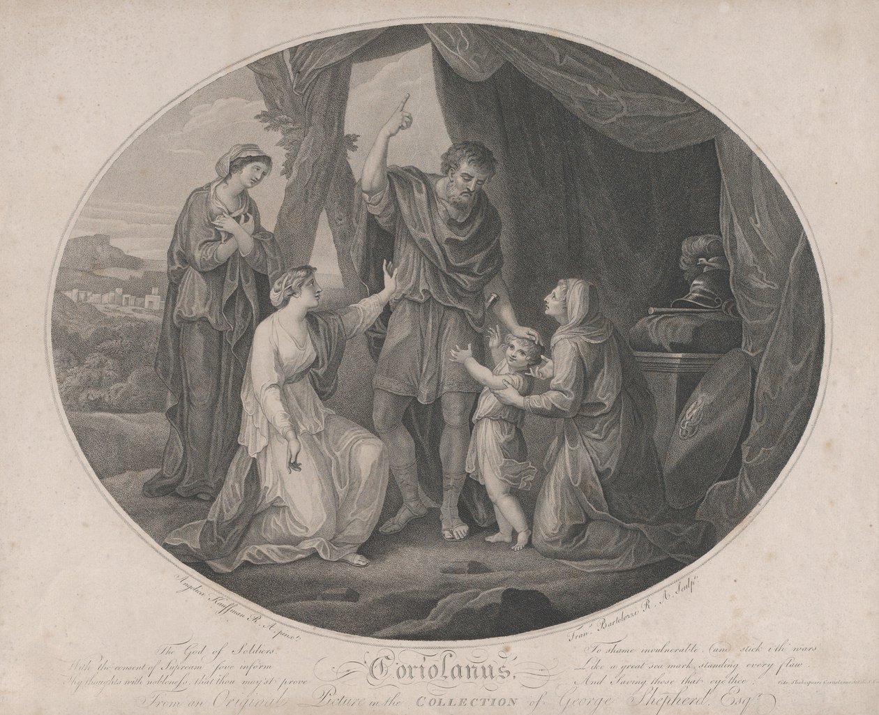 Coriolanus: Bůh vojáků, k hanbě nezranitelný... Shakespeare, Cori..., 3. listopadu 1785. od Francesco Bartolozzi
