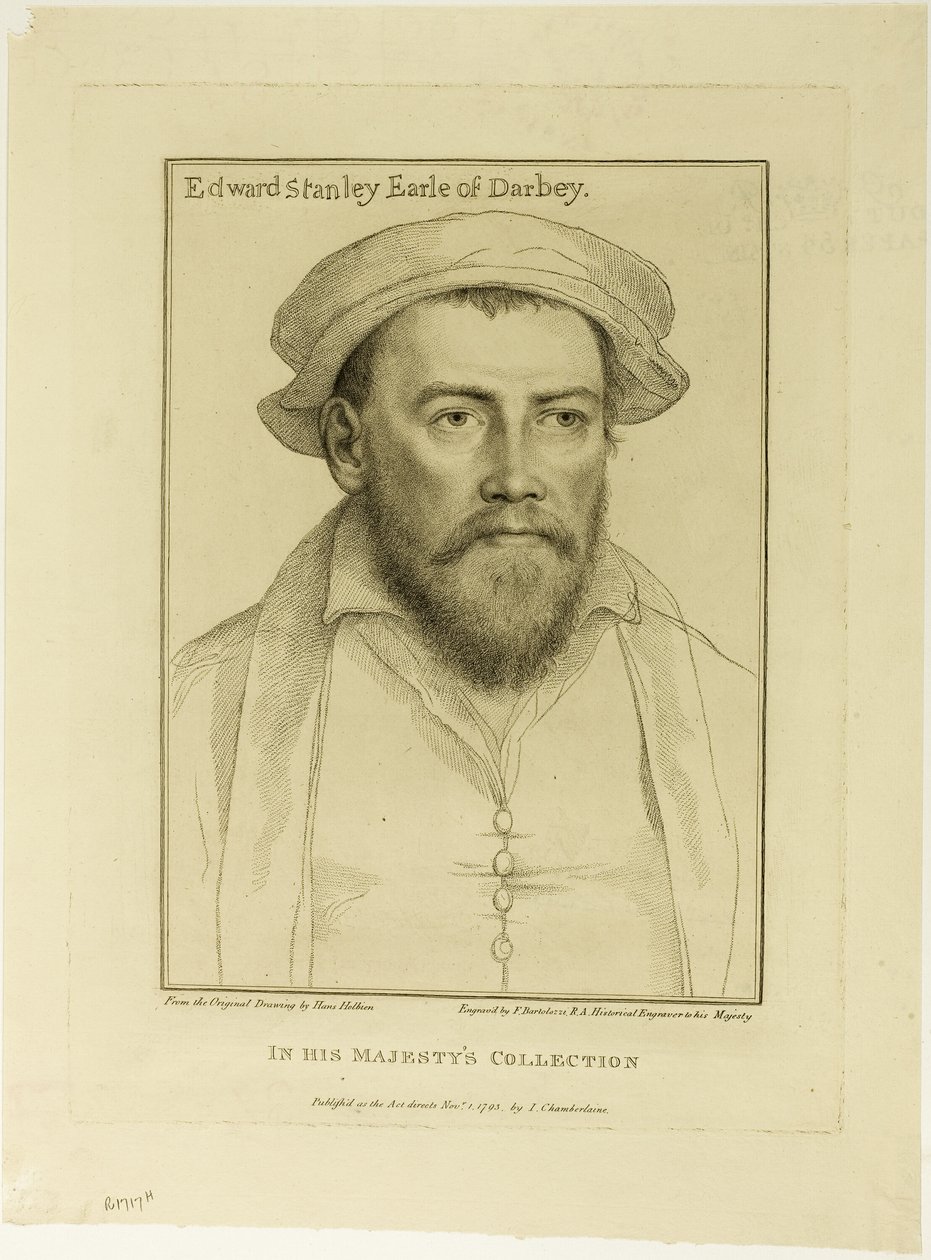 Edward Stanley, hrabě z Derby od Francesco Bartolozzi