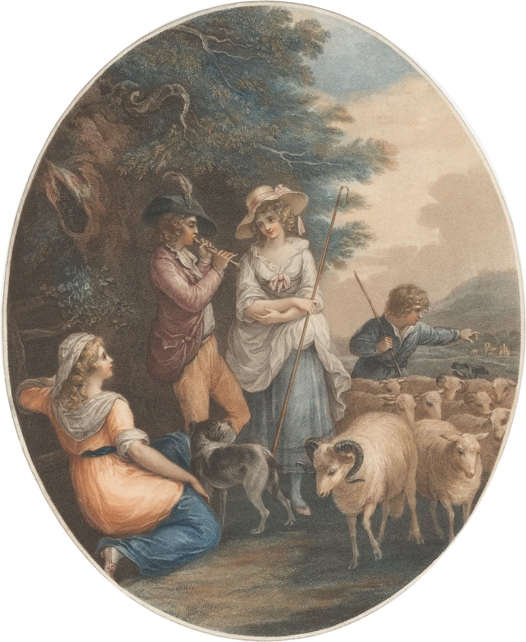 Večer od Francesco Bartolozzi