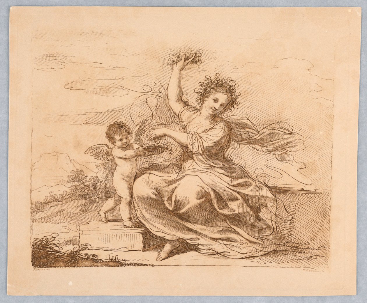 Flora s Amorem od Francesco Bartolozzi
