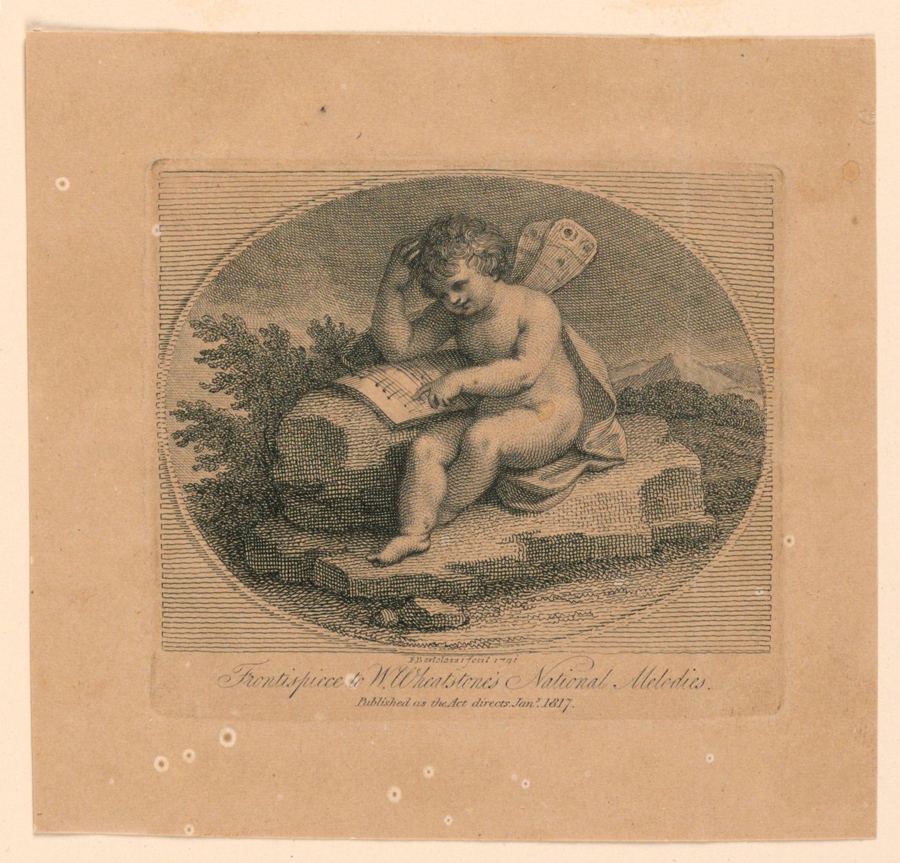 Frontispiece, „Wheatstoneovy národní melodie“ od Francesco Bartolozzi