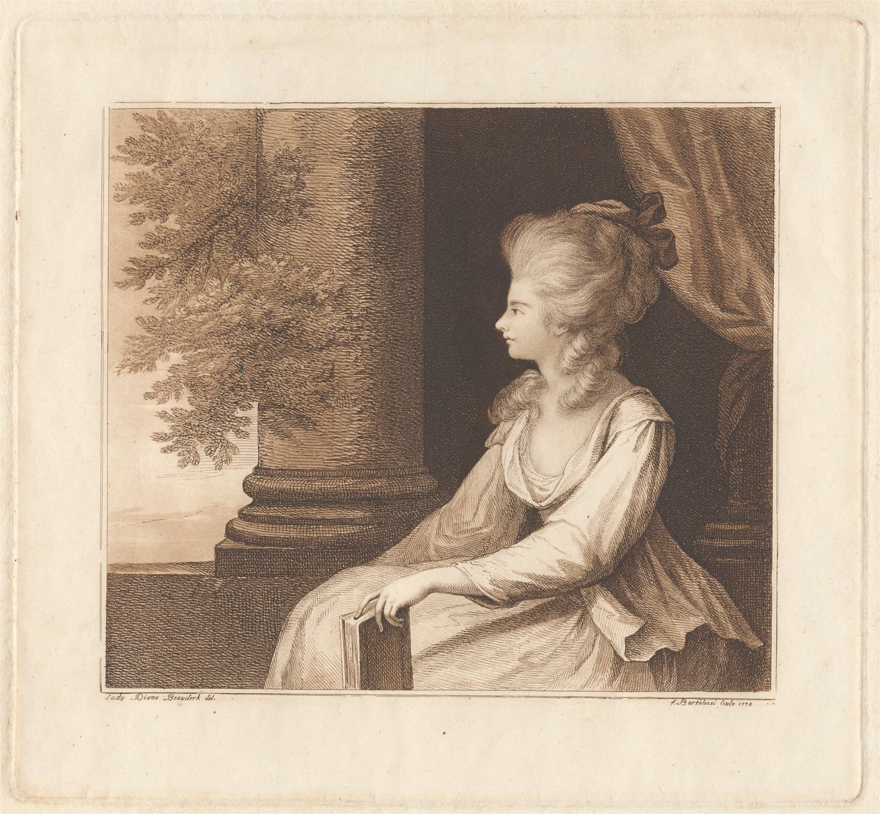 Georgiana, vévodkyně z Devonshire od Francesco Bartolozzi