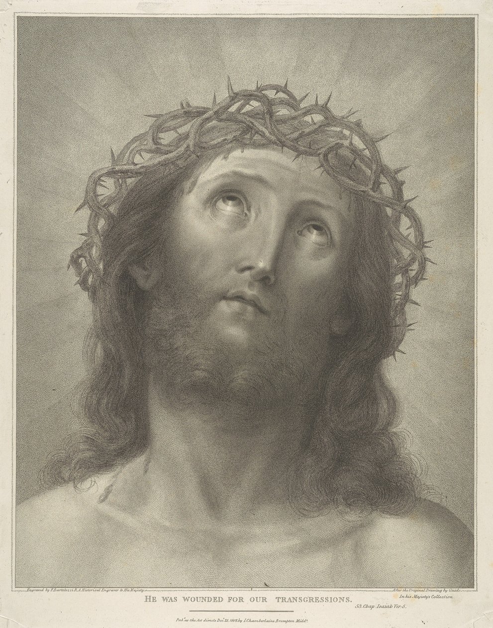 Byl zraněn za naše hříchy od Francesco Bartolozzi