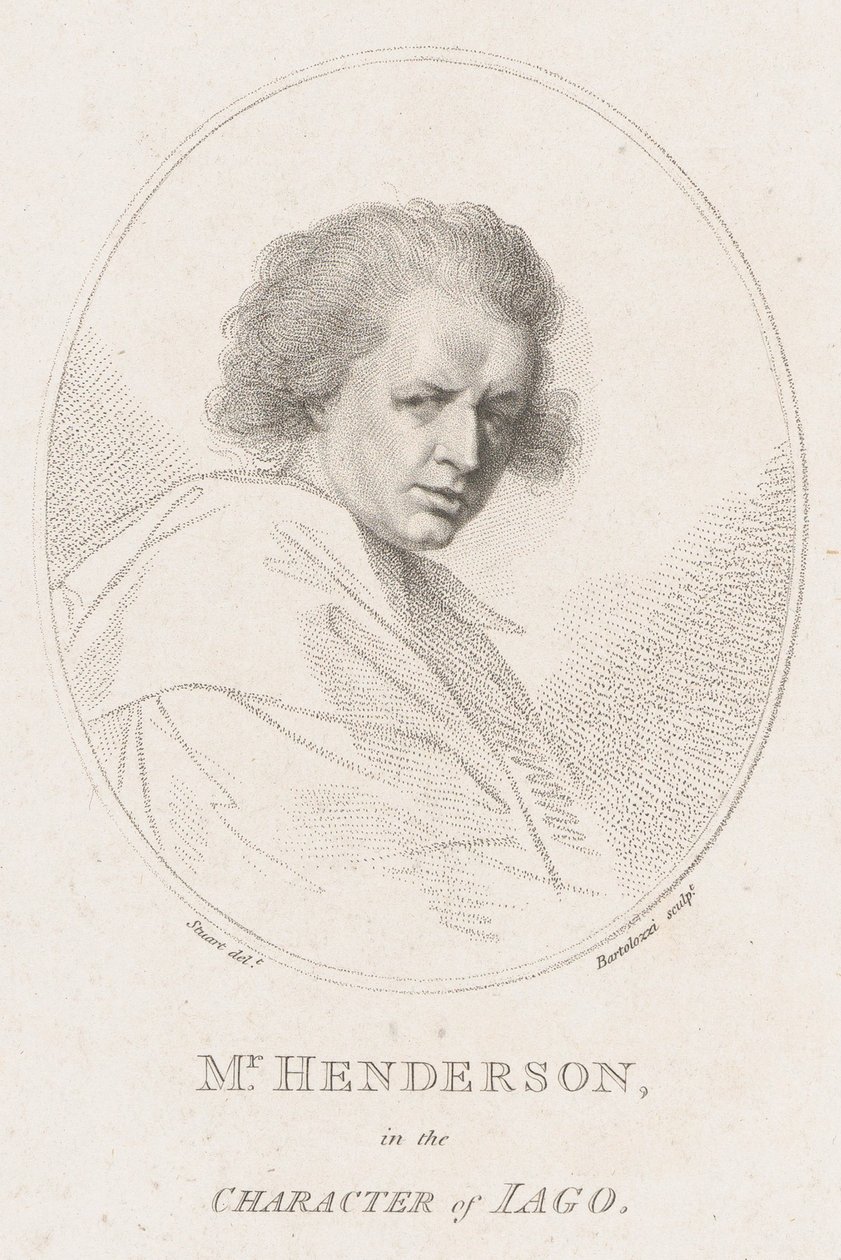 John Henderson, v postavě Iaga Shakespeara Othello, 1786. od Francesco Bartolozzi