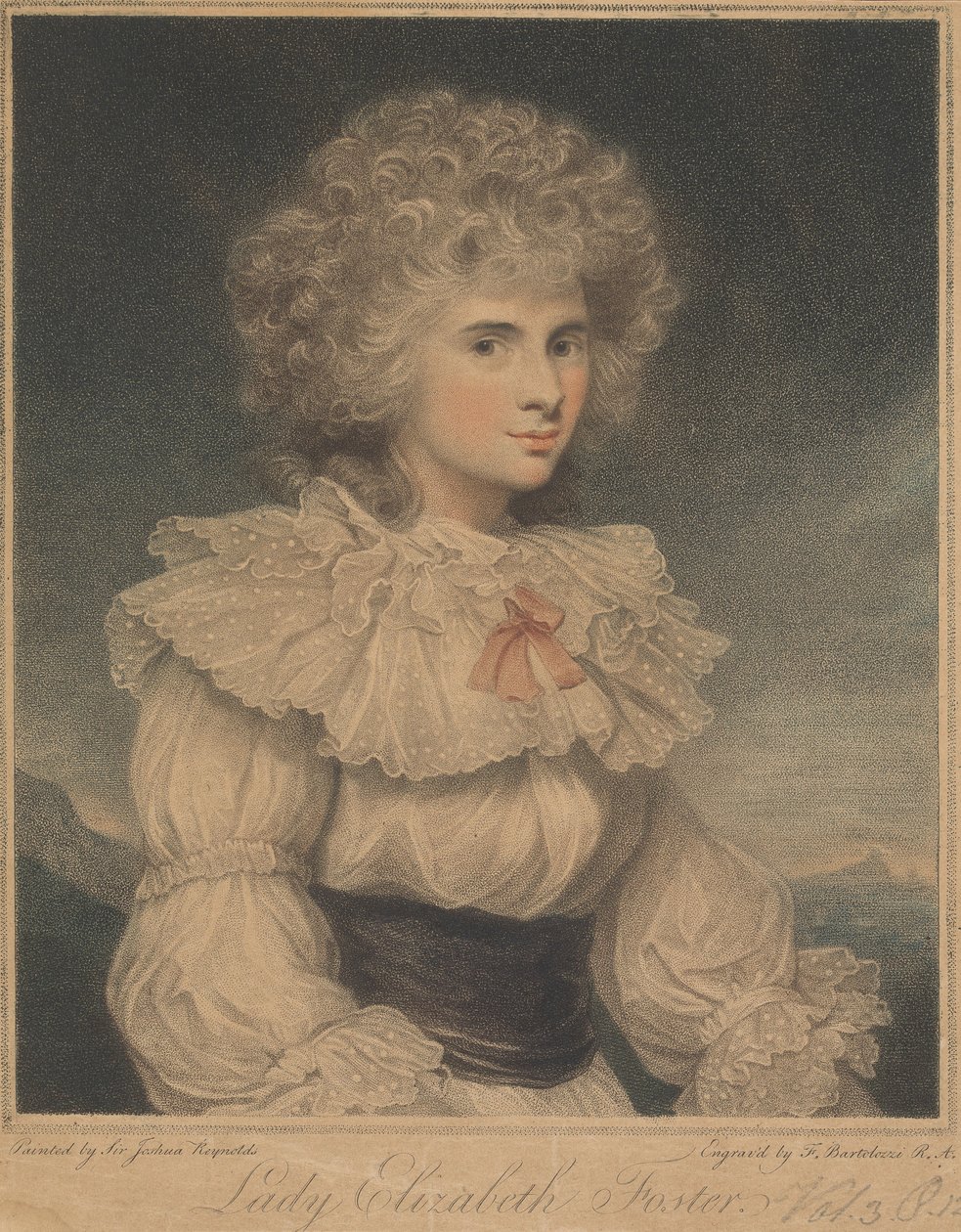 Lady Elizabeth Cavendish (rozená Hervey), vévodkyně z Devonshire od Francesco Bartolozzi