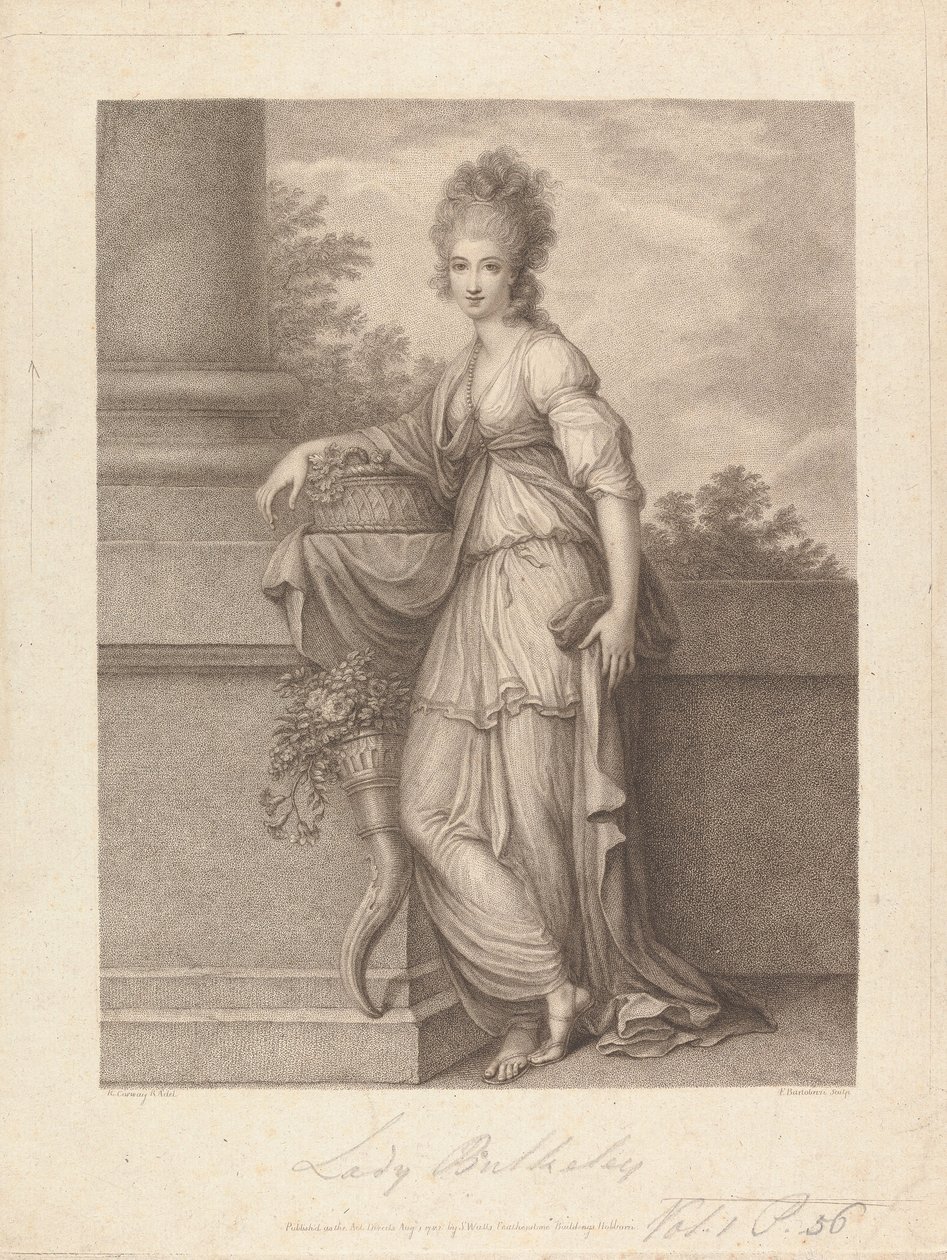 Lady Elizabeth Harriet Bulkeley (rozená Warrenová) od Francesco Bartolozzi
