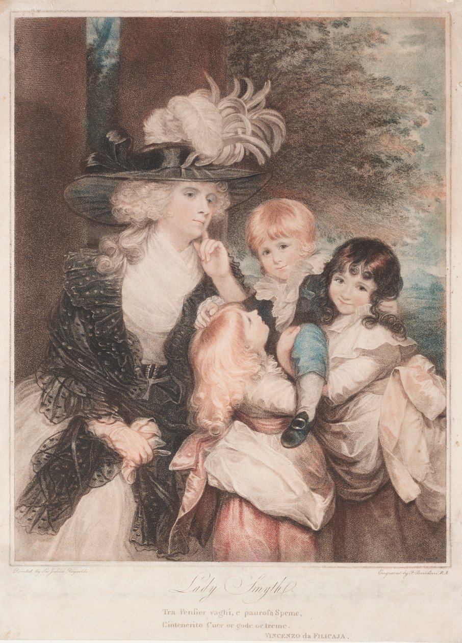 Lady Smith a její děti, 1789. od Francesco Bartolozzi